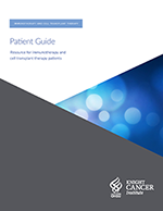 A thumbnail size preview image of the cover of OHSU's Knight Cancer Institute's Immunotherapy and Cell Transplant Therapy Patient Guide.